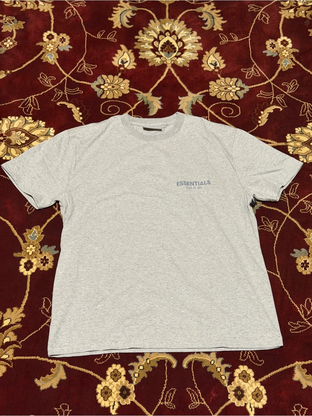 Essentials Light Gray Crewneck Short Sleeve Tee